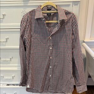 Men's Red & Black Checked Button-Up Shirt